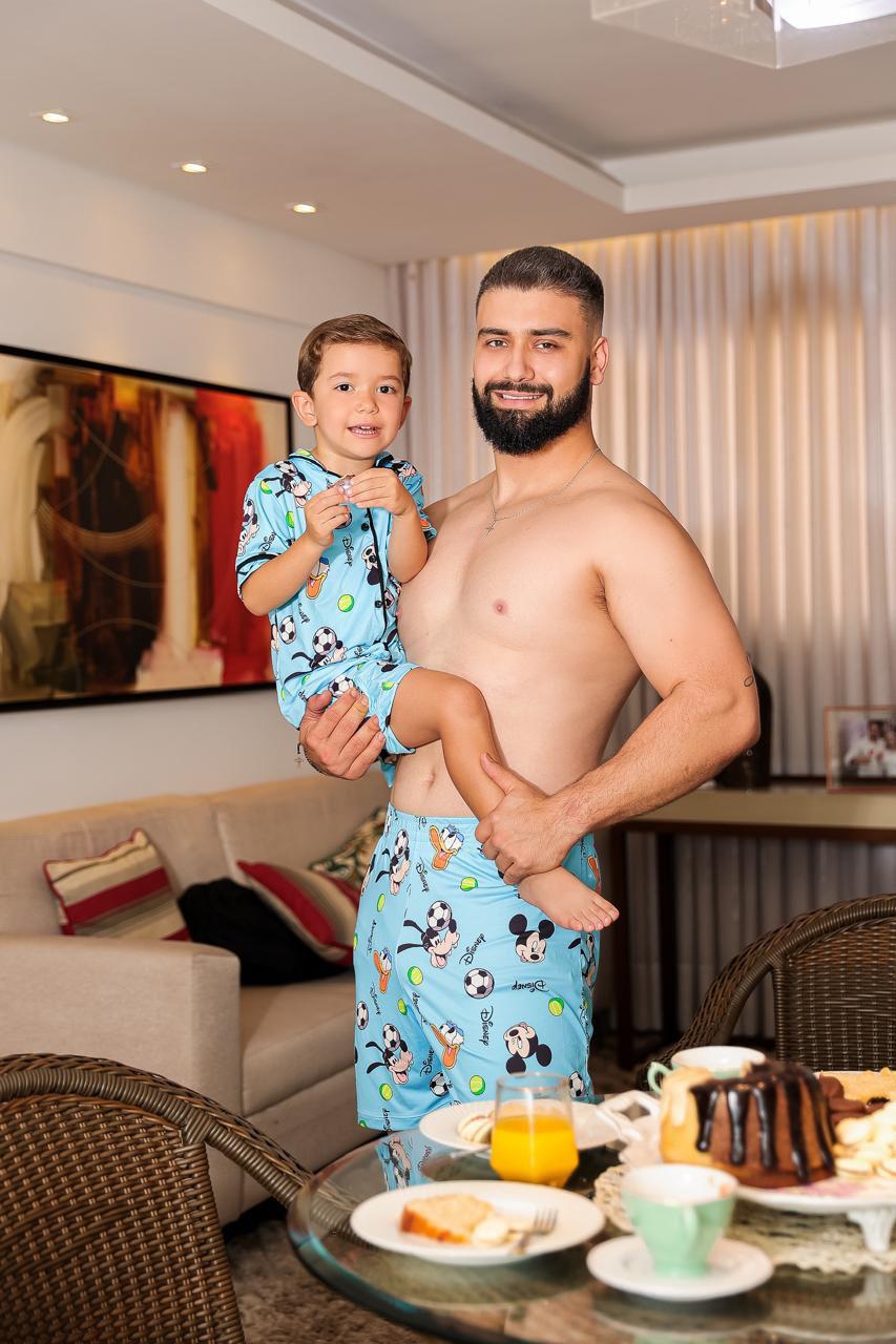 Pijama Pai e Filho - Mickey Azul 