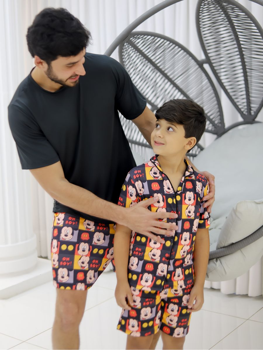 Pijama Pai e Filho - Mickey Oh Boy