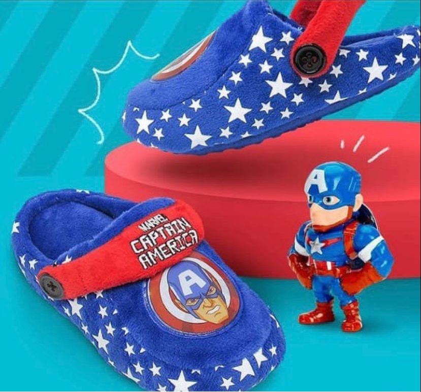 Pantufa Infantil Masculino - Capitão América