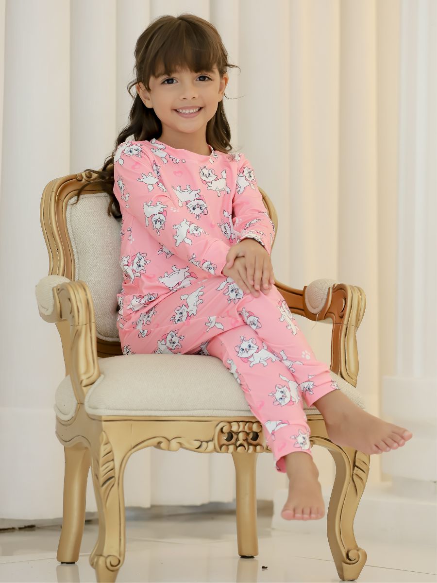 Pijaminha Infantil Tradicional Calça Manga Longa - Gatinha Marie