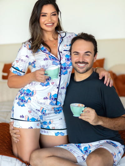 Pijama Casal - Stitch Família