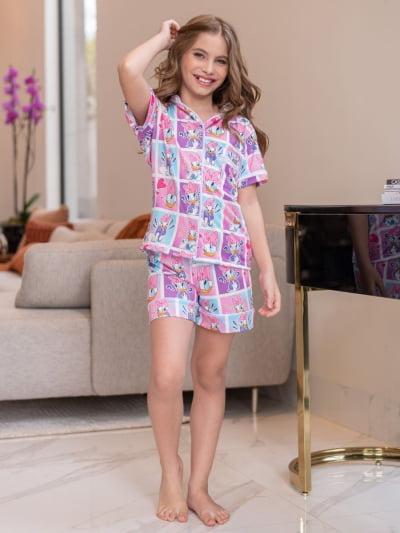 Pijaminha Infantil Short - Margarida ( emoções)