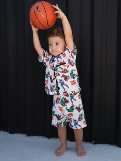 Pijaminha Infantil Short (masculino) Heróis