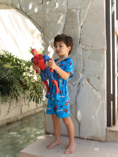 Pijaminha Infantil Short (masculino) Homem Aranha