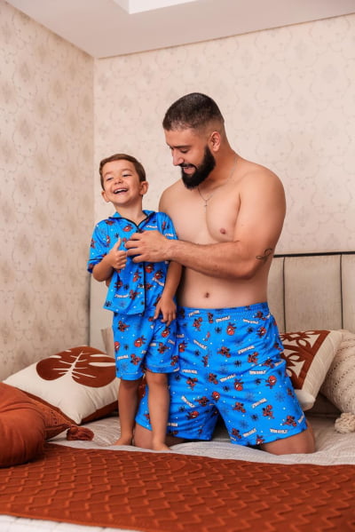 Pijama Pai e Filho - Homem Aranha 