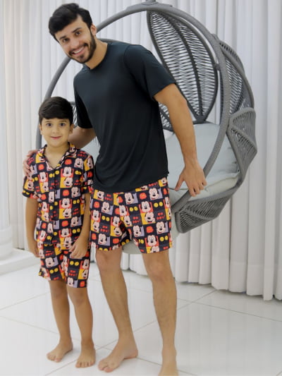 Pijama Pai e Filho - Mickey Oh Boy