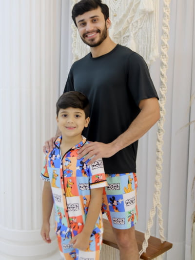 Pijama Pai e Filho - Mickey Pateta e Pluto