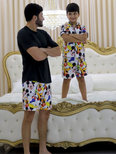Pijama Pai e Filho - Turma do Mickey