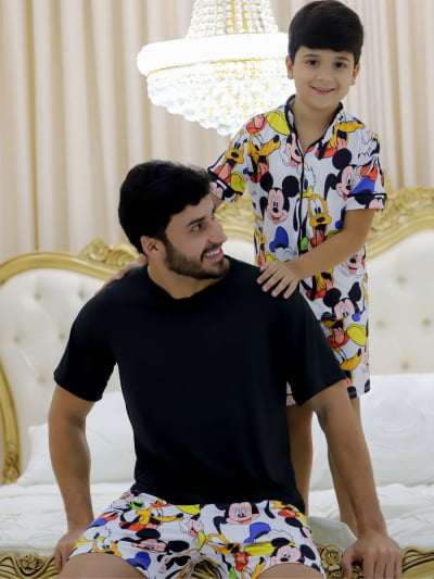 Pijama Pai e Filho - Turma do Mickey