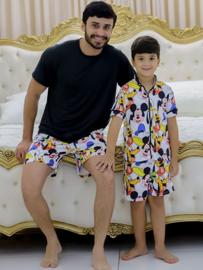 Pijama Pai e Filho - Turma do Mickey