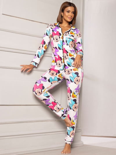 Americano Calça com Manga Longa - Minnie e Margarida