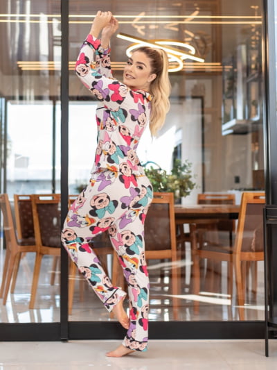 Americano Calça com Manga Longa - Minnie e Margarida