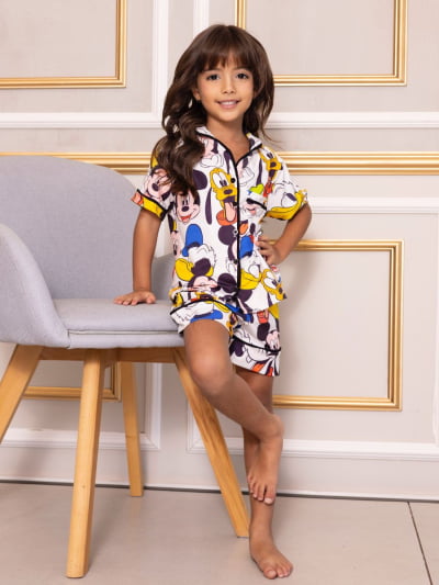 Pijaminha Infantil Tipo Short - Turma do Mickey
