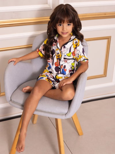 Pijaminha Infantil Tipo Short - Turma do Mickey
