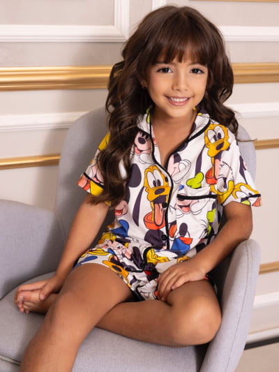 Pijaminha Infantil Tipo Short - Turma do Mickey
