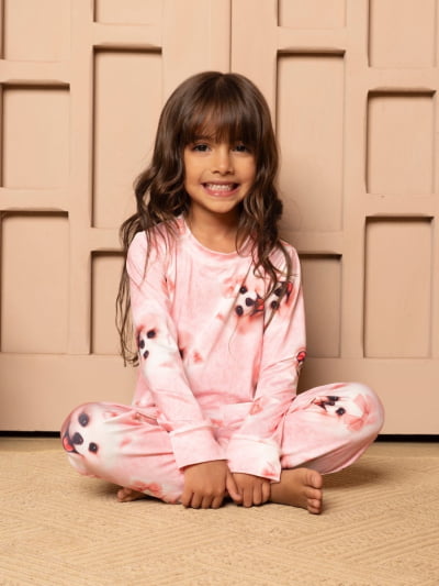 Pijaminha Infantil Tradicional Calça Manga Longa - Cachorrinho 