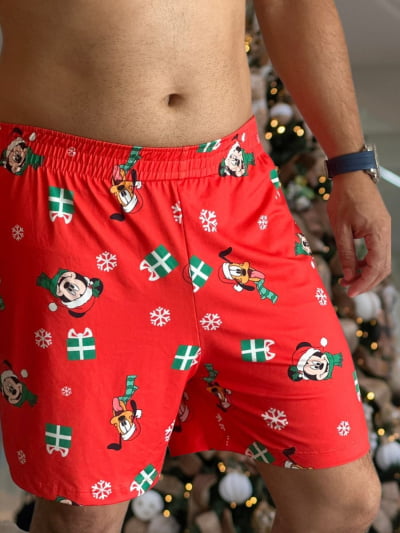 Short Masculino Adulto -( Só Short) Edição de Natal Vermelho 